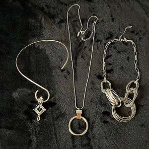 3 New Silver Neclaces🤍🤍🤍